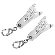 2× Portable Thread Checker Set - Precision Bolt Size Finder with Keychain Ring