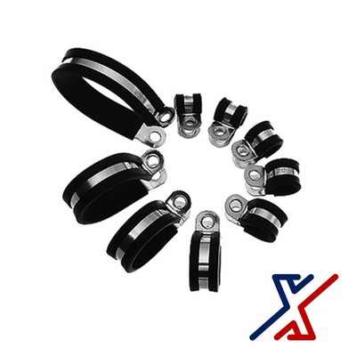 3 1/4'' EPDM Rubber Insulated 304 Stainless Steel Clamp(s) by X1 Tools