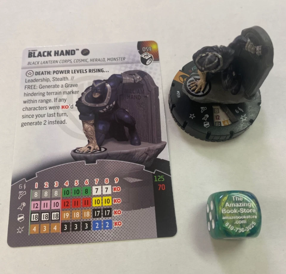 Wizkids DC Heroclix Lantern Legacy Black Hand #059 chase - Image 1 of 1