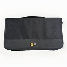 Case Logic 64 CD/DVD Organizer Carrying Case Zipper Storage Black Nylon Canvas