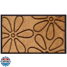 Calloway Mills 10016 Flowers Coir and Rubber Heavy-Duty 18" X 30"