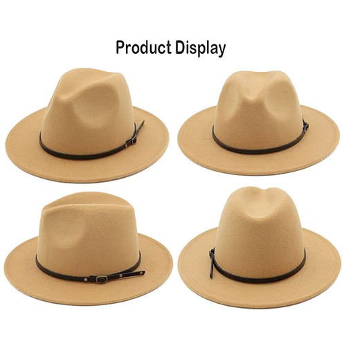 Niños Niños Niñas Sombreros Ala Ancha Lana Fieltro Fedoras Gorras con Cinturón para Fiesta LO ÚLTIMO - Imagen 5 de 43