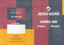 [e61] Flugplan / Timetable - Aero Lloyd - Sommer / summer - 1996