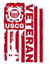DISTRESSED USCG UNITED STATES COAST GUARD FLAG VETERAN DECAL STICKER 3.8" x 6.0"