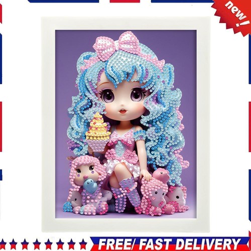 Little Girl Diamond Art Painting Kits with Frame DIY Rhinestone