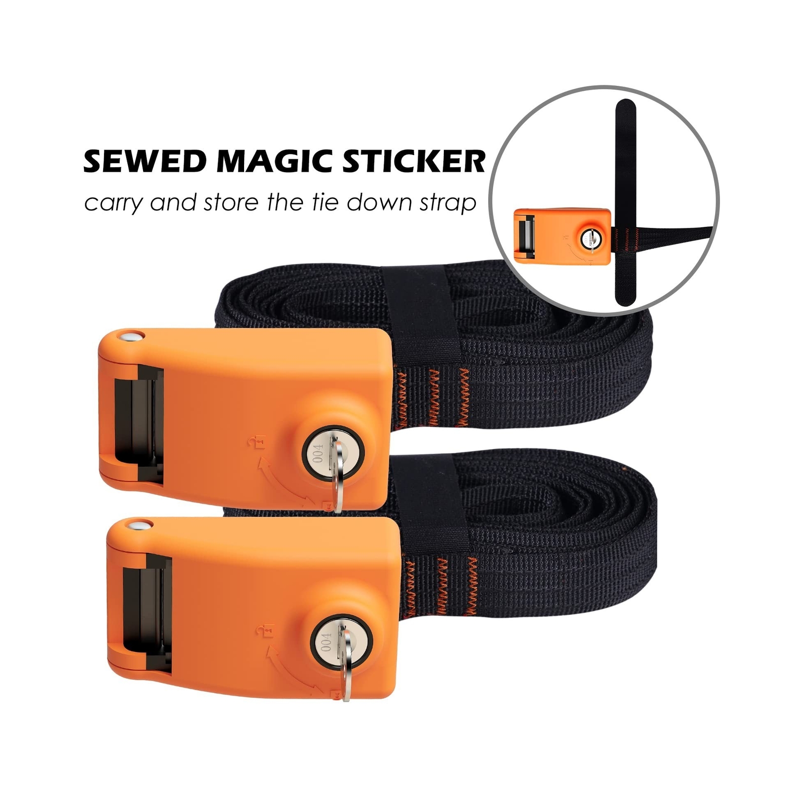 Lovinouse 2023 Upgraded 2 Pack Lockable Tie Down Strap, with 3