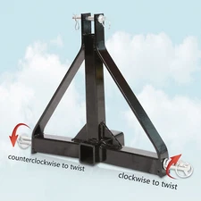 HECASA 3 Point 3 PT Trailer 2" Receiver Hitch Tow Drawbar Adapter CAT 1 Tractor