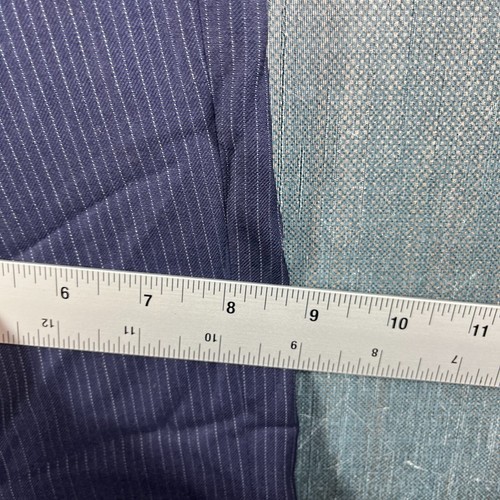 Hart Schaffner Marx Men 2 Piece Suit Size 42R Blue Striped Lined Single Breasted - Zdjęcie 19 z 23