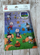 Hallmark Stickeroni Peanuts Create-A-Scene Stickers Halloween Charlie Brown Lucy