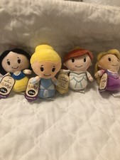 4 Disney Princess Hallmark Itty Bittys Snow White, Cinderella,Repunzel Ariel