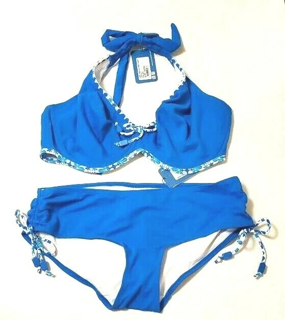 Nuevo con etiquetas Top de bikini halter Curvy Kate "Coral Reef" 32GG e inferior Foto 2 de 3