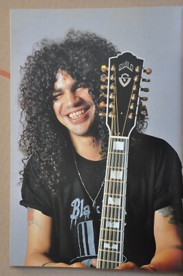 Slash with his 12-string GUILD guitar - Poster