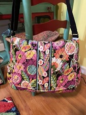 Vera Bradley Large Floral Quilted Diaper Bag NEW