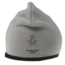 OFFICIAL Royal Air Force Armed Forces Veteran Embroidered Beanie Hat