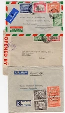 UK ADEN 1940 THREE COVERS FRANKED K. GEORGE VI ISSUES ADEN CAMP