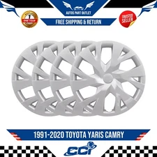 New 15" Replacement Hubcaps LOW COST SET/4 For 2018 Toyota Yaris Camry