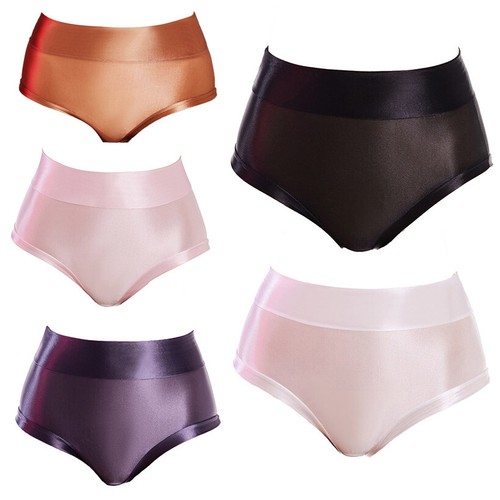 Womens Glossy Seamless See-through Briefs Underwear Tummy Control Panties - Picture 2 of 62