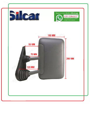 Specchietto Retrovisore Sinistro Per Iveco Daily 89-99 - Manuale Corto, Compatibile Con Originale - Foto 8