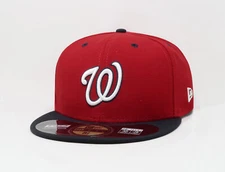 New Era 59Fifty Men Women  MLB Cap Washington Nationals 2019 Fitted Hat Red Navy