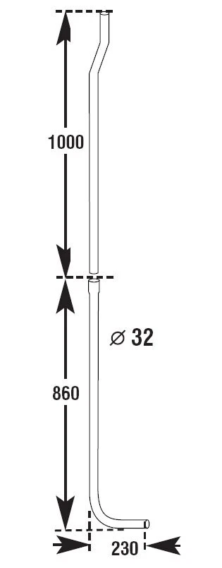 cassetta di scarico wc esterna alta con tubo sciacquone bagno water catenella - Immagine 3 di 3