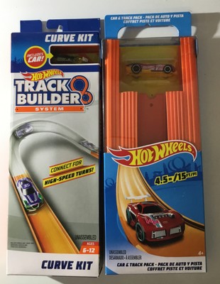 Mattel Hot Wheels TRACK BUILDER CURVE KIT, Included Hot Wheels