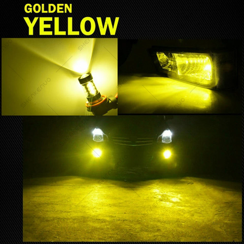 Faros antiniebla LED amarillo dorado 5202 para Chevrolet Camaro 2010 2011 2012 2013 Foto 2 de 4