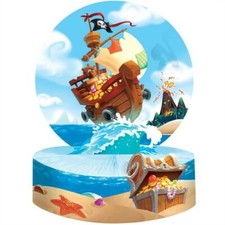 Pirate Treasure Honeycomb Centerpiece 12" x 9" Paper Kids Birthday Decorations