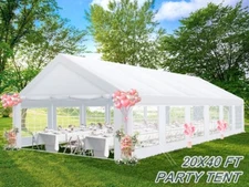 COBIZI Heavy Duty Party Tent Outdoor Wedding Tent Large Carport with Sidewalls