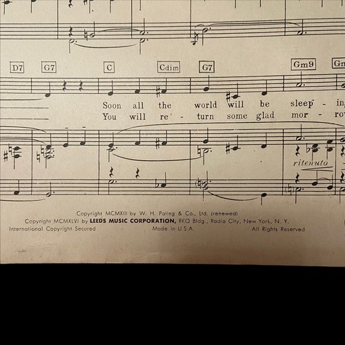 NOW IS THE HOUR Sheet Music 1946 GRACI FIELDS Leeds Music KAIHAN*SCOTT*STEWART - Picture 5 of 6