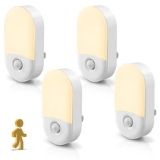 Motion Sensor Night Light, Motion Activated Night Light, 4Pack, 3000K Warm Wh...
