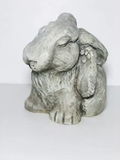 Vintage Telle M Stein Rabbit Stone Easter Bunny Indoor  Outdoor Composite 2003