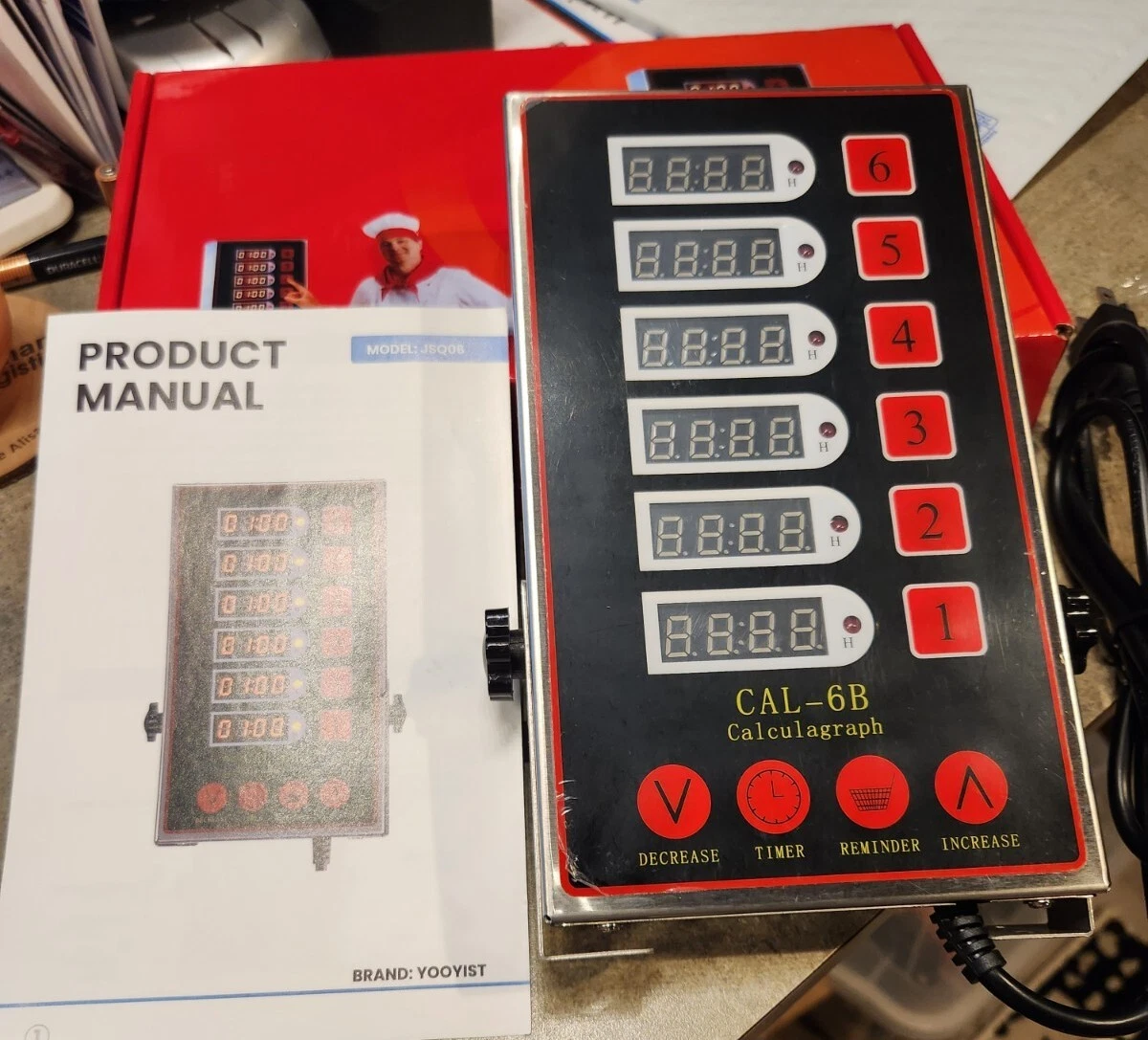YOOYIST Commercial 6 Channel Kitchen Timer Digital JDQ06