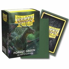 Matte Forest Green 100 ct Dragon Shield Sleeves Standard Size