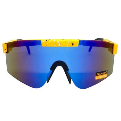 Oversized RETRO SPORTS WRAP AROUND Shield Cycling SUN GLASSES