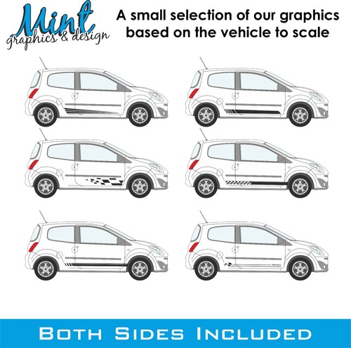 Renault Twingo Sport Stripes Decals Stickers Graphics CHOOSE FROM 18 DESIGNS - Picture 3 of 4