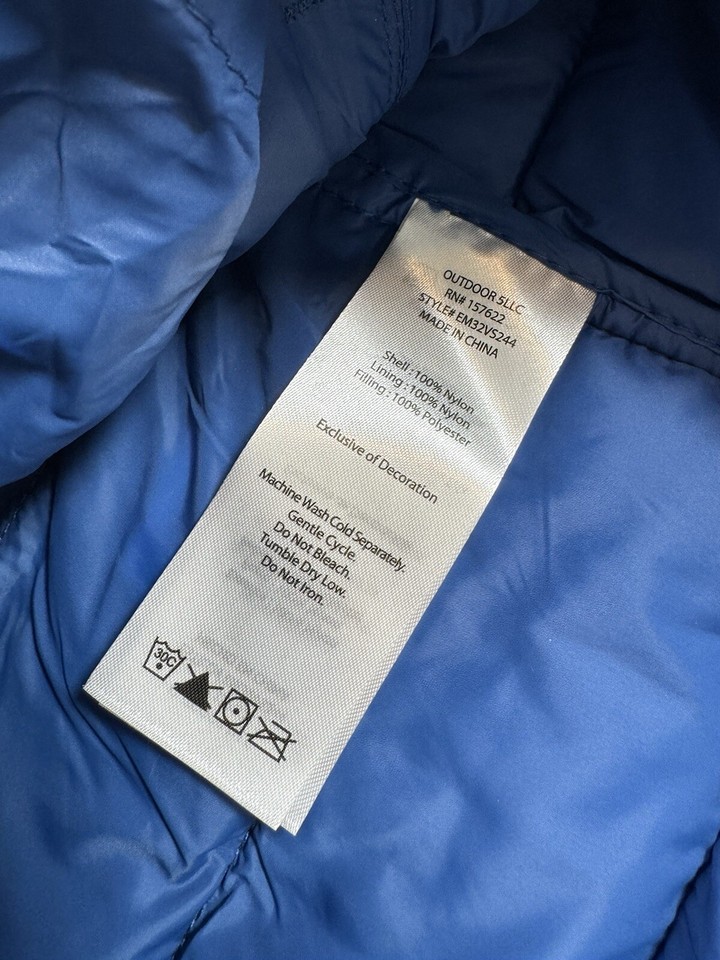 NEW Eddie Bauer Altitude Vest Lightweight Puffer EM32VS244 Navy Men’s