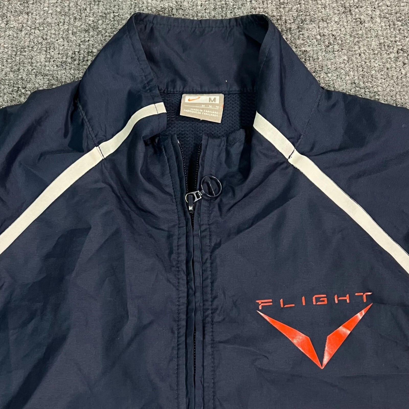 Nike Jacket Mens Medium Blue Flight Lightweight Basketball Windbreaker Warmup