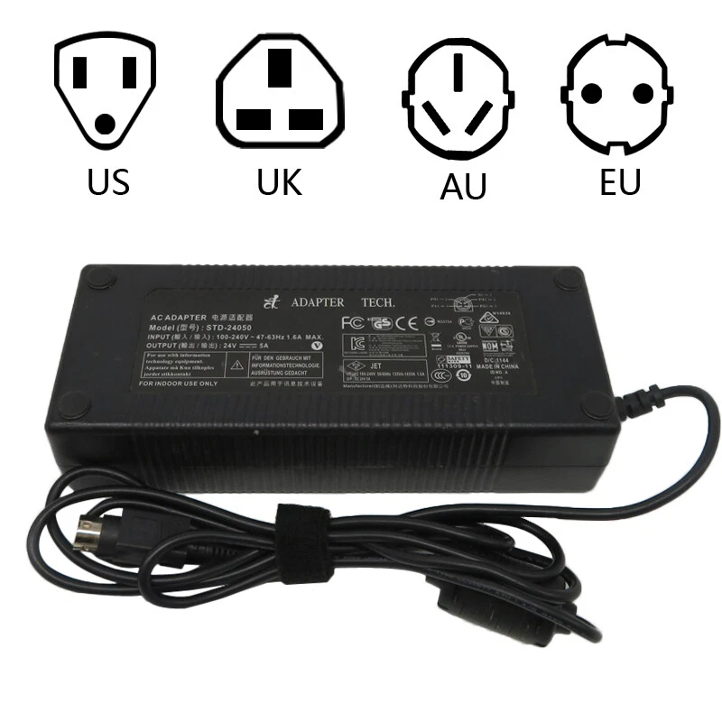 Adaptateur alimentation pour Wacom Cintiq 24HD Pen Display DTH-2400 DTK2400