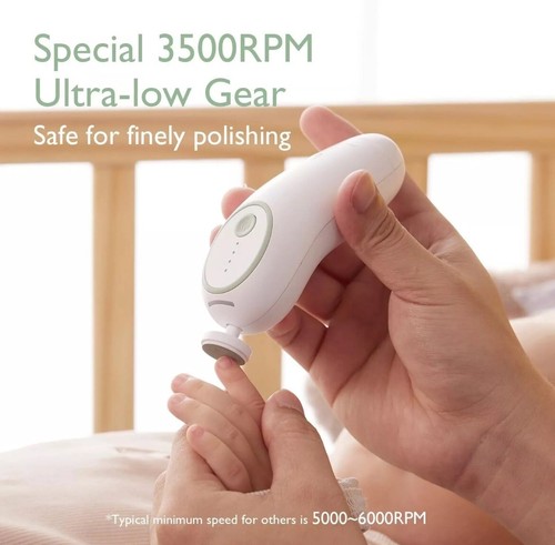 Gentle Baby Nail Trimmer File Electric Cordless LED Light Safe Multi-Speed NEW - Picture 6 of 8