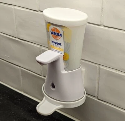 BUBBLE_HUB Wandhalterung mit Kleber passend für Sagrotan Dettol No Touch und/oder Deckel
