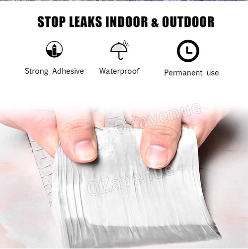 Waterproof Tape Butyl Rubber Aluminium Foil Roof Pipe Caravan Repair Flashing - Picture 3 of 14