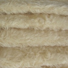 1/4 yd 785S/C Cream INTERCAL 3/4" Medium Dense Curly German Mohair Fabric Fur