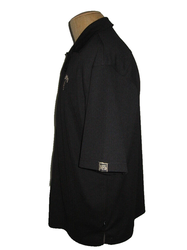 PITTSBURGH STEELERS NFL POLO DRESS BUTTON SHIRT LARGE XL or 1XL MENS BLACK - Picture 3 of 4