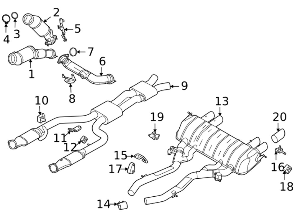 New Genuine BMW Rp Catalytic Converter W.Cen (2021-2023) OE 
