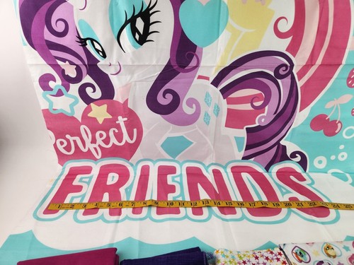 My Little Pony Fabric Lot Bundle Plus Coordinating Blender & Solids Stash - Picture 5 of 7