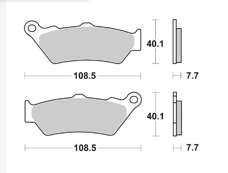SBS 674HS Front Brake Pads Sint Ducati GT 1000 2007 2008 2009 Foto 2 de 4