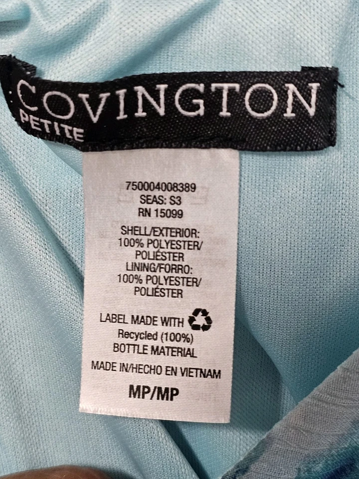 Vintage Covington Womens Fairy Grunge Skirt Size MP Blue Floral Sheer Y2K Fair - Image 4 of 4