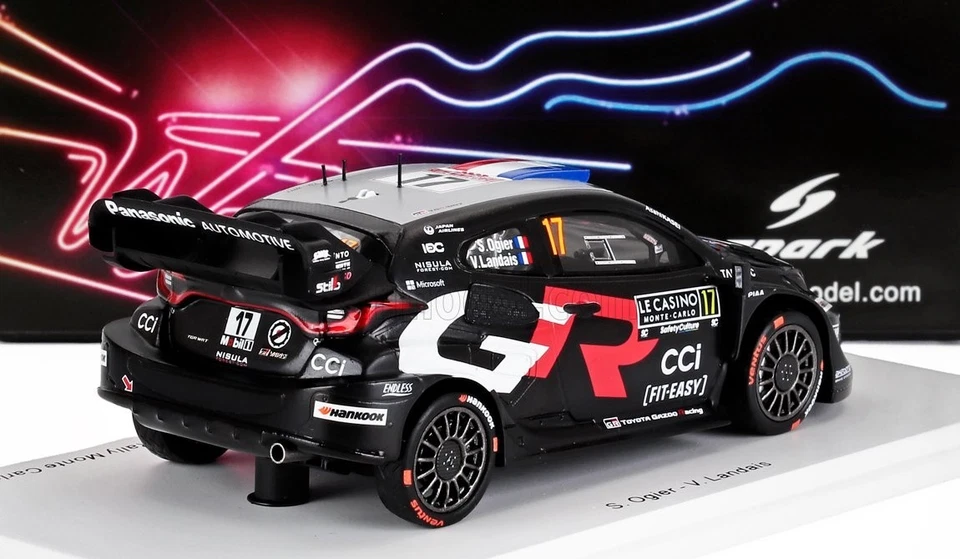 MODELLINO AUTO 1:43 SPARK TOYOTA GR YARIS RALLY1 OGIER WINNER MONTE CARLO 2025 - Immagine 3 di 4