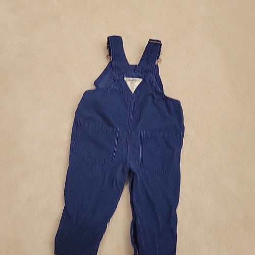 Osh Kosh B'gosh salopette gilet velluto a coste blu navy taglia 3-6 mesi ragazza polsino rosa - Foto 6 di 12
