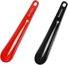 2 Pack 10.3" Plastic Shoe Horns, Portable for Men, Women & Kids